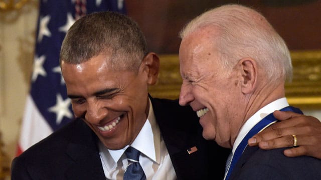 Biden Gets Surprise Medal of Freedom From Obama 30 Obama Biden best friends laugh award - Spur Magazine