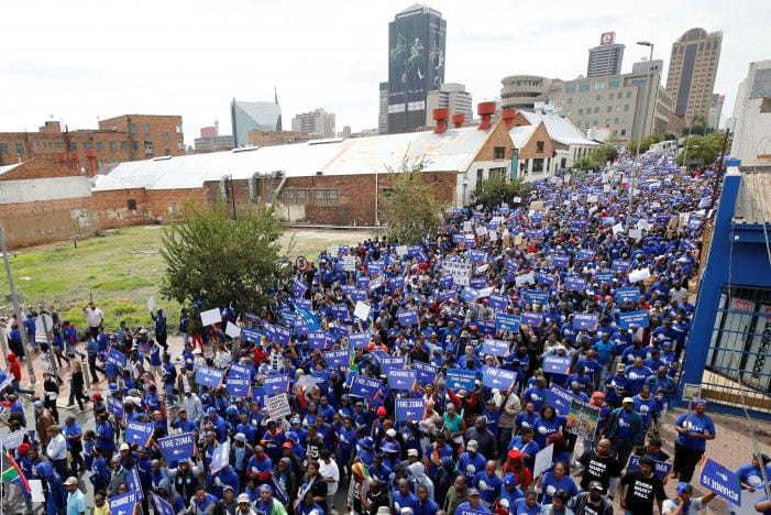 Protestors in Johannesburg against Zuma - Spur Magazine