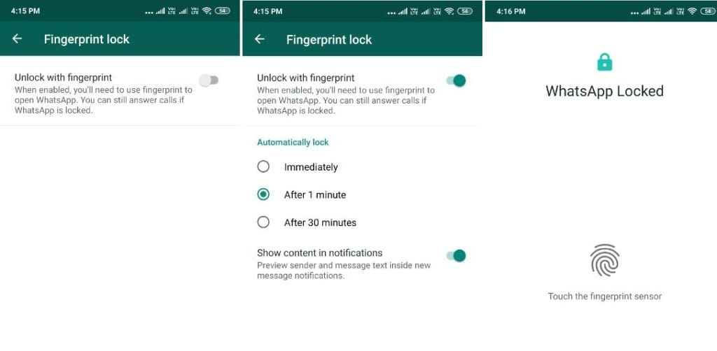 How to Lock WhatsApp with Fingerprint | Spurzine
